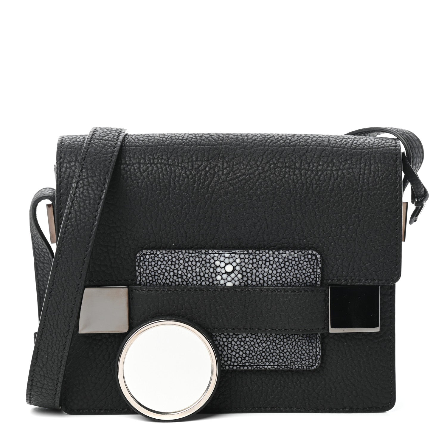 Delvaux Taurillon Stingray Mini Madame Crossbody Black 1 of 9