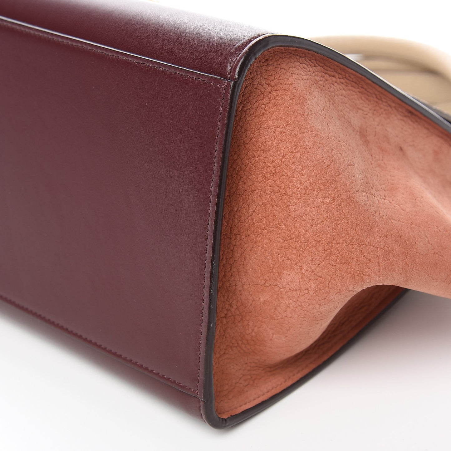 Bullhide Calfskin Grained Nubuck Small Tri-Color Trapeze Medium Chamois