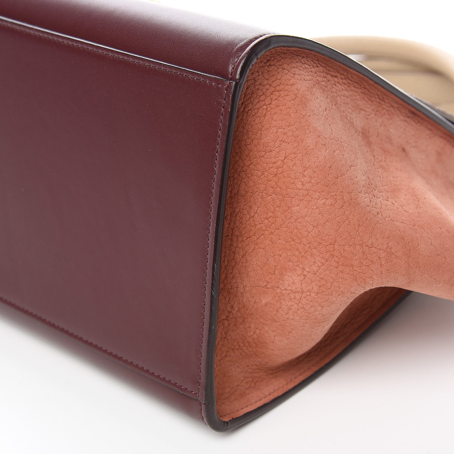 Celine Bullhide Calfskin Grained Nubuck Small Tri-Color Trapeze Medium Chamois 8 of 14