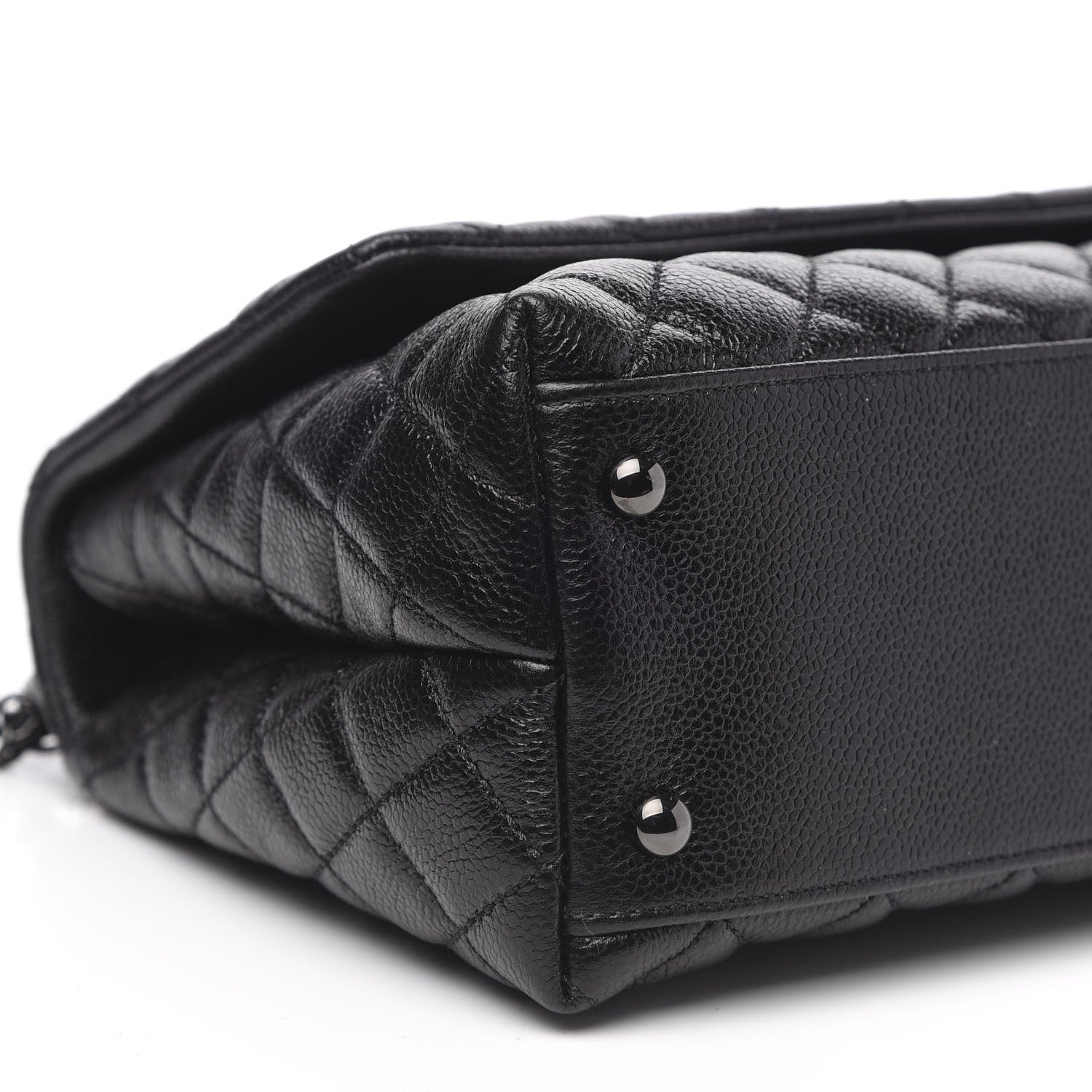 Chanel Caviar Quilted Small Coco Handle Flap So Black 8 of 10