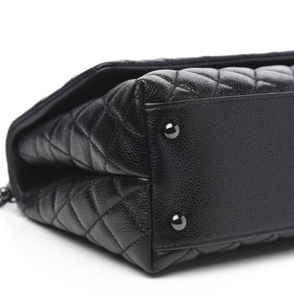 Chanel Caviar Quilted Small Coco Handle Flap So Black 8 of 10