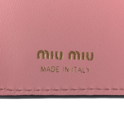 Miu Miu Patent Crocodile Embossed Saint Cocco Lux Flap Wallet Black Petalo 6 of 7