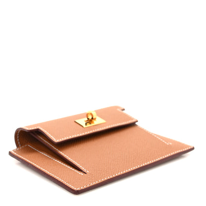 Hermes Epsom Kelly Pocket Compact Wallet Gold 3 of 8