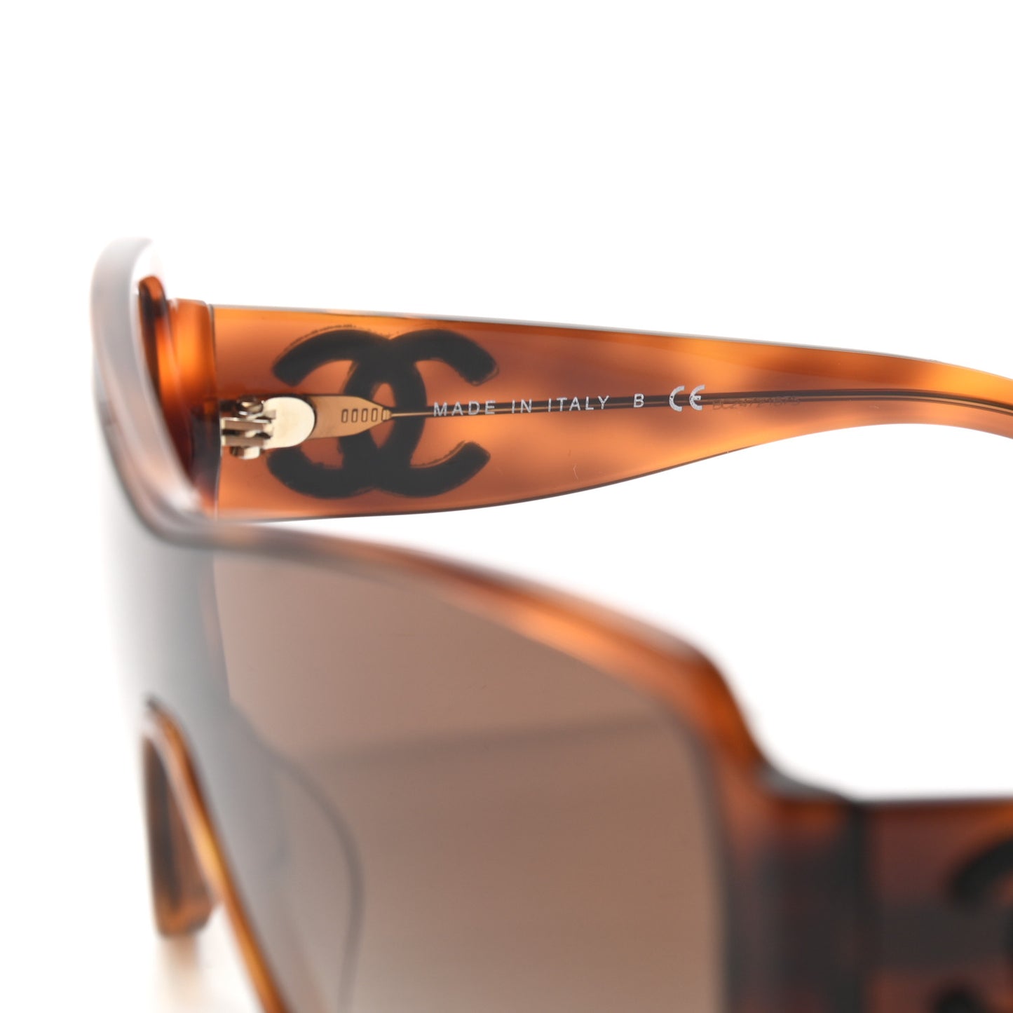 Acetate Shield Sunglasses 5449-A Dark Tortoise