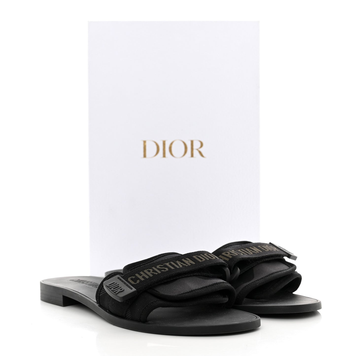 Technical Stretch Fabric Camouflage Dio(r)evolution Slide Sandals 40 Black Military
