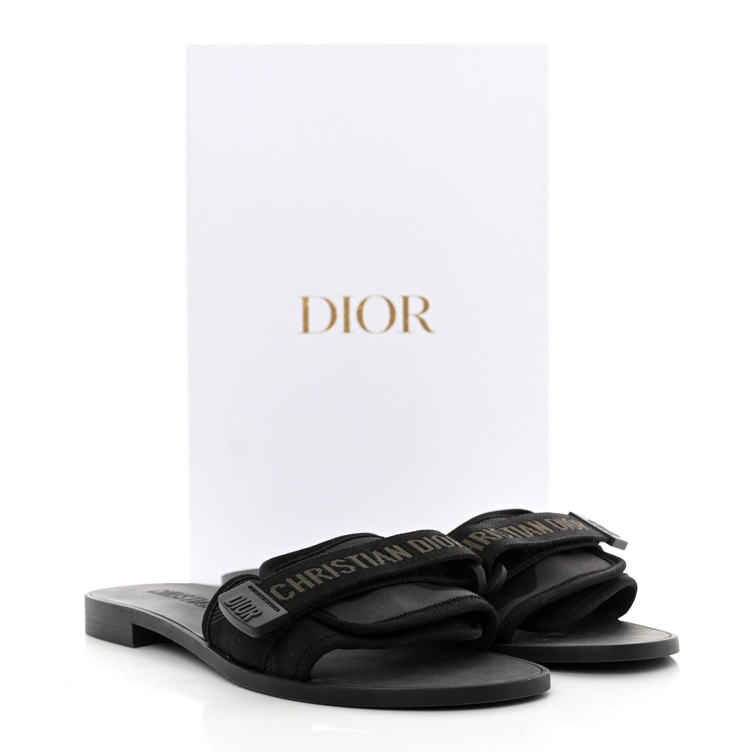 Christian Dior Technical Stretch Fabric Camouflage Dio(r)evolution Slide Sandals 40 Black Military 9 of 9