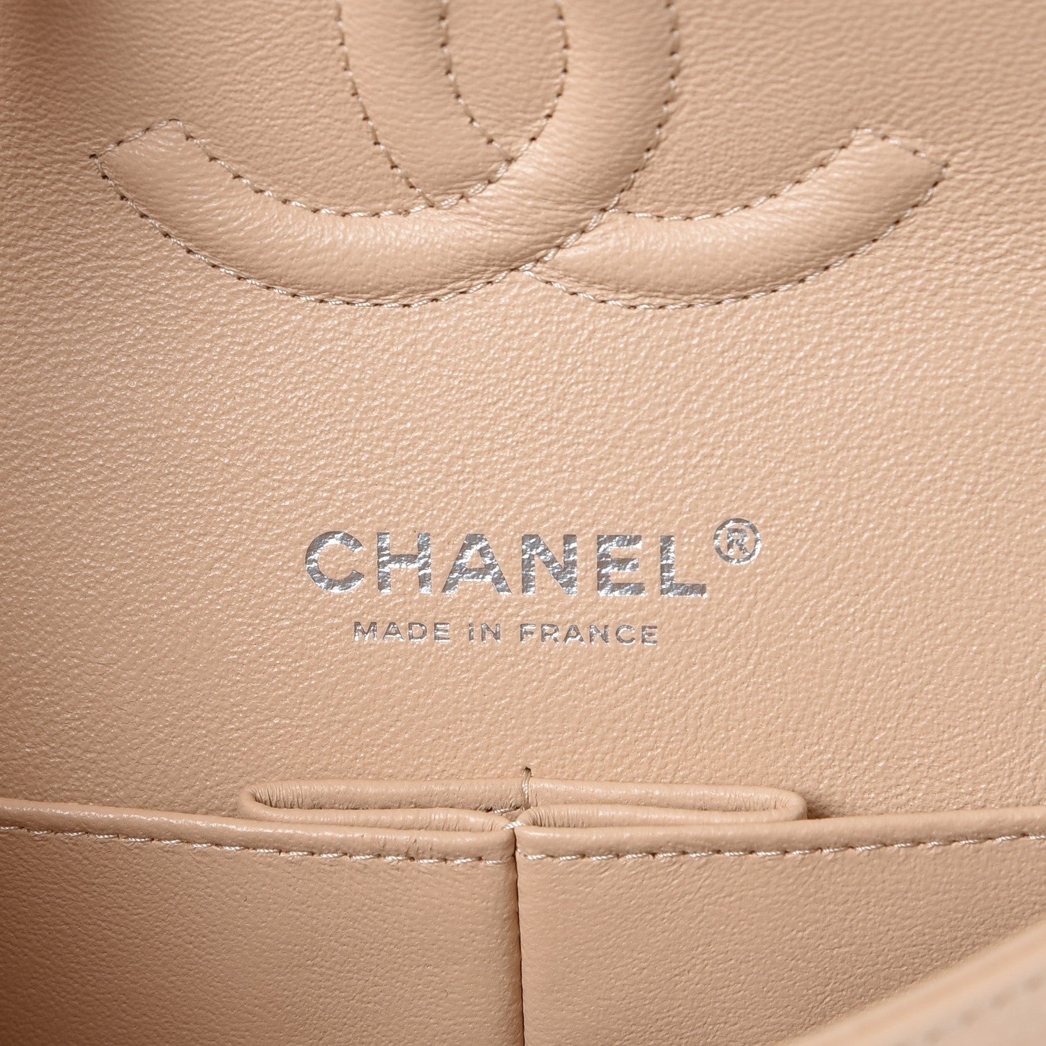 Chanel Caviar Quilted Medium Double Flap Beige Clair 7 of 8