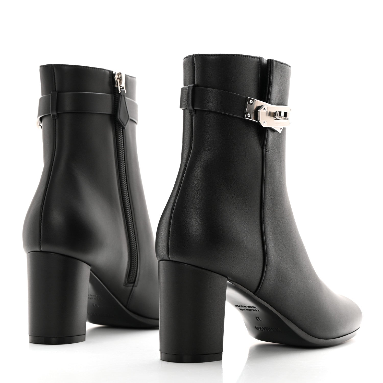 Hermes Calfskin Saint Germain Ankle Boots 37 Black 4 of 9