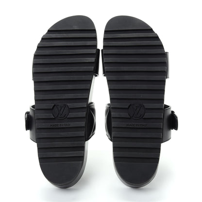 Louis Vuitton Calfskin New Wave Bom Dia Flat Mule 39 Black 6 of 10