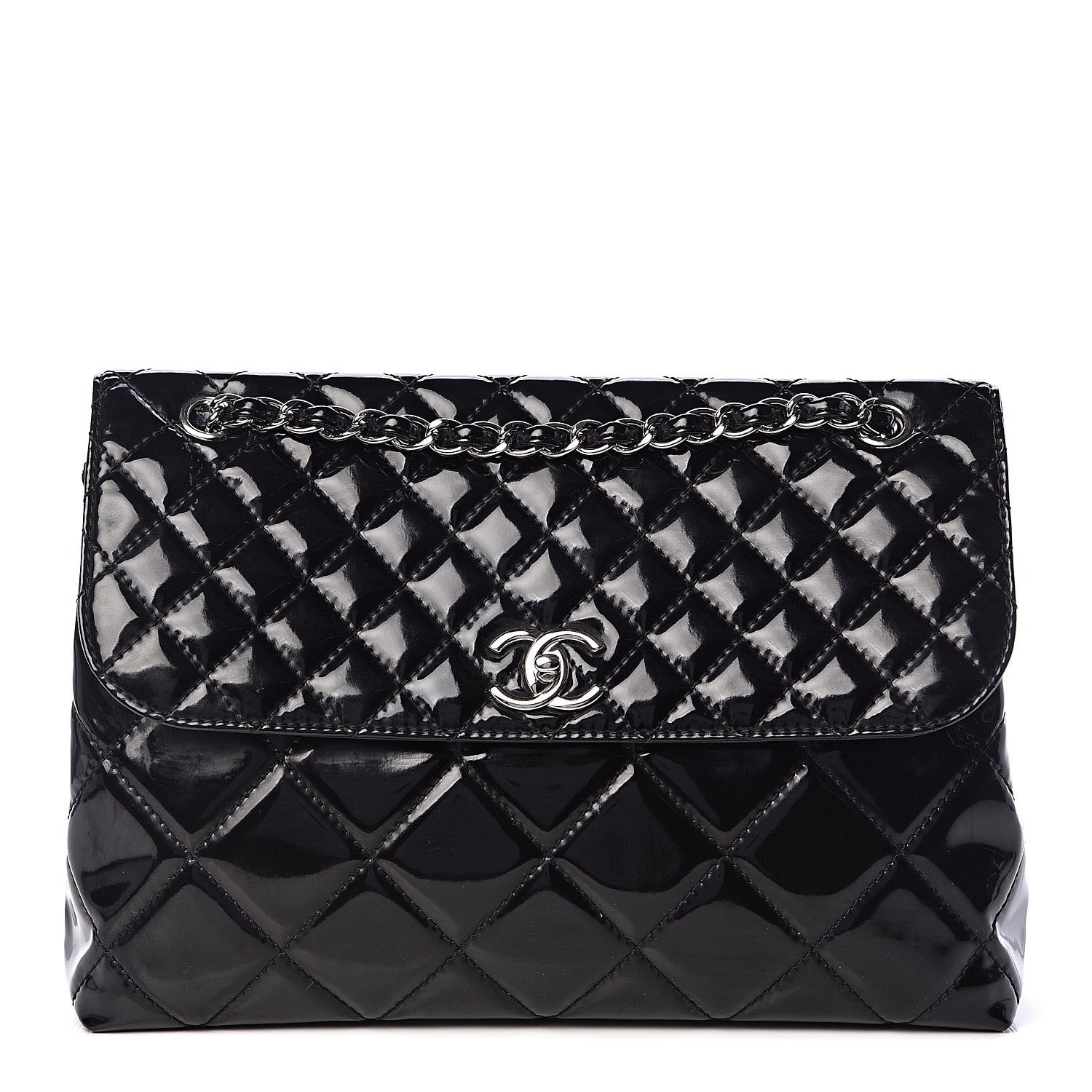 Chanel Vinyl Quilted In the Business Flap Bag Black 1 of 15