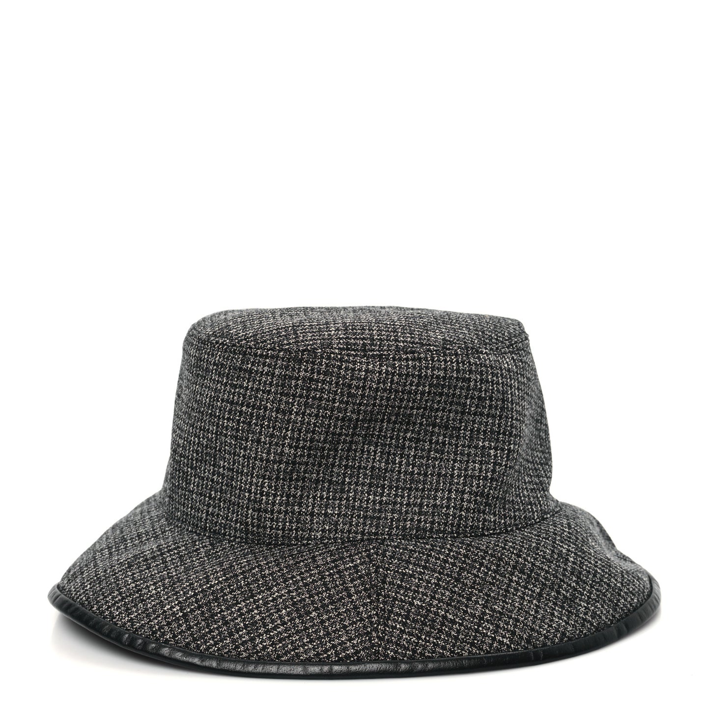 Wool Nylon GG Monogram Reversible Bucket Hat XL Black Grey