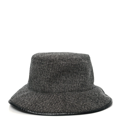Gucci Wool Nylon GG Monogram Reversible Bucket Hat XL Black Grey 5 of 13