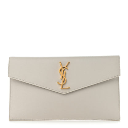 Saint Laurent Grain De Poudre Uptown Pouch Blanc Vintage 1 of 8