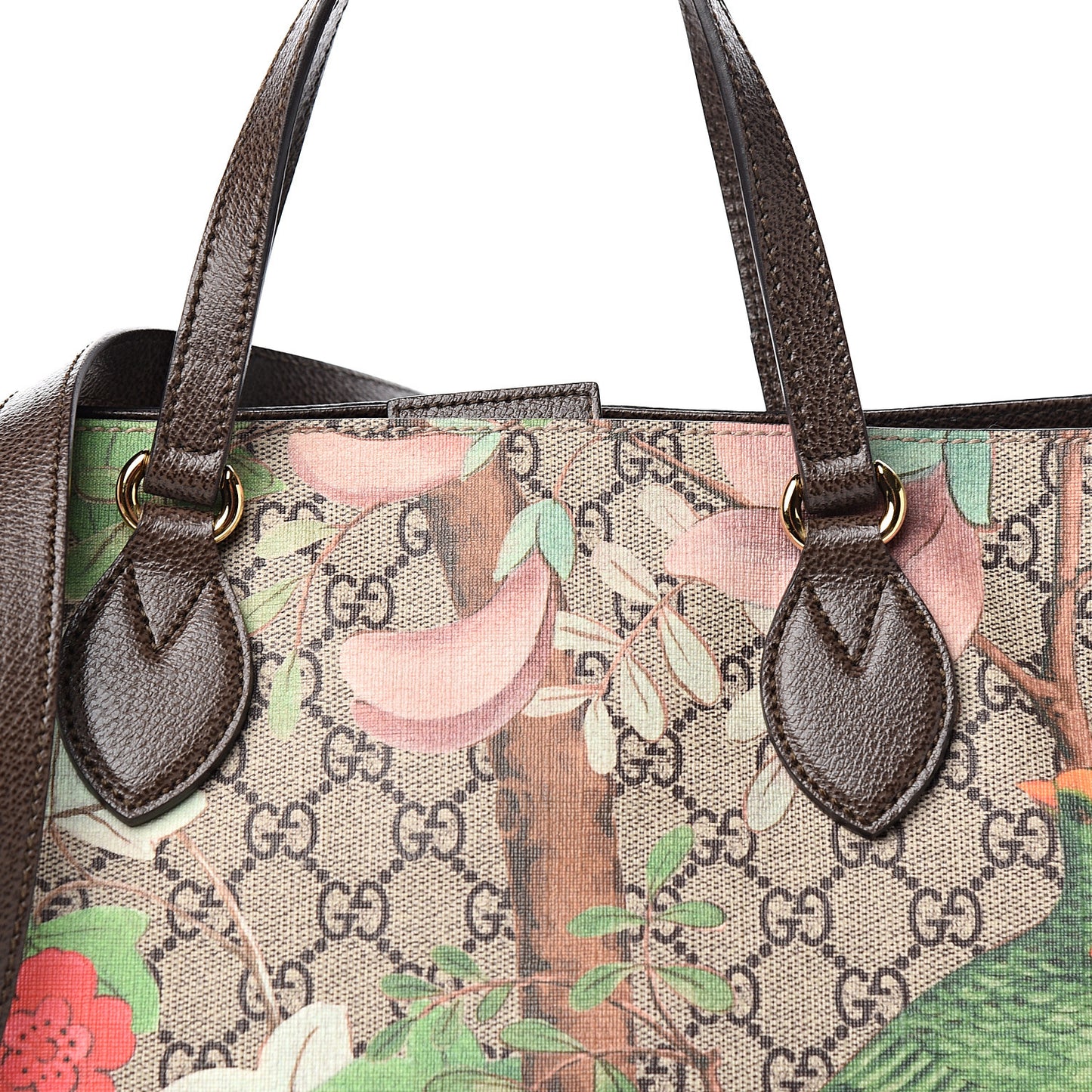 Soft GG Supreme Monogram Tian Medium Crossbody Tote Beige Multicolor New Acero