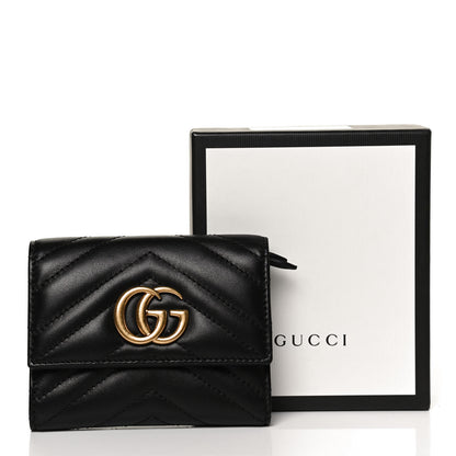 Gucci Calfskin Matelasse GG Marmont Wallet Black 10 of 10