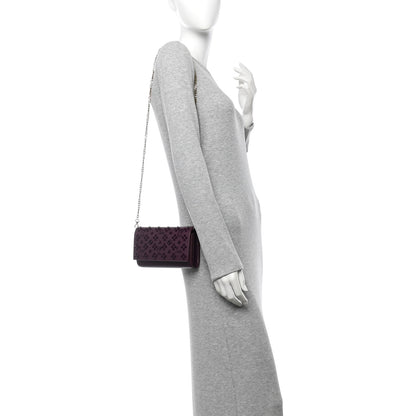 Christian Louboutin Calfskin Spikes Loubinthesky Paloma Clutch Merlot 2 of 10
