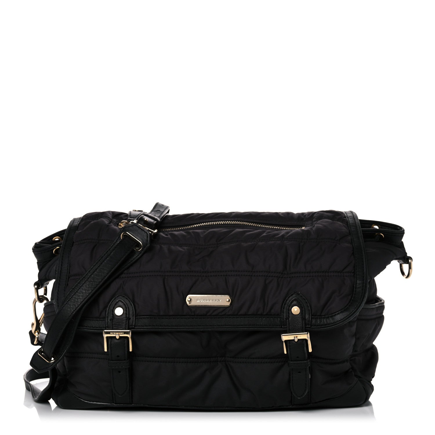 Burberry Nylon Quilted Diaper Bag Black 1 of 18