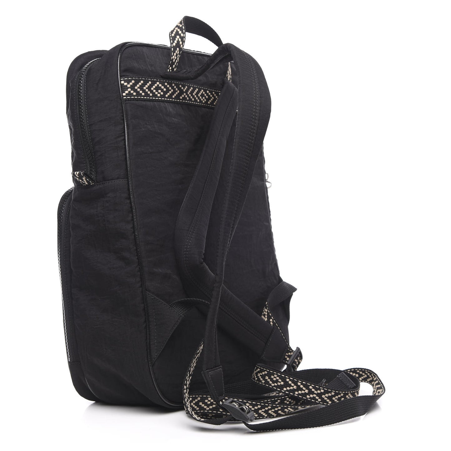 Nylon Twill 80s Logo Patch Backpack Black