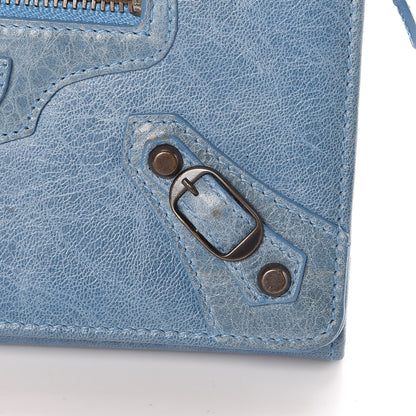 Balenciaga Agneau Classic Hardware Money Wallet Sky Blue 9 of 12