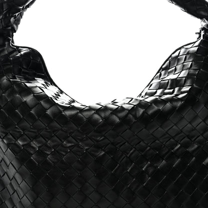 Bottega Veneta Calfskin Intrecciato Large Hop Black Black 8 of 10