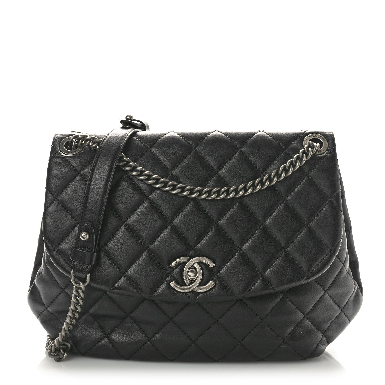 Chanel Lambskin Quilted Large Daily Supple Flap Black 1 of 10