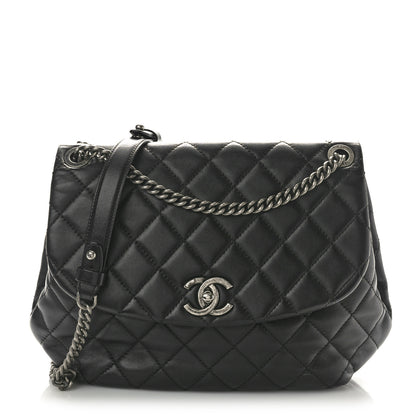 Chanel Lambskin Quilted Large Daily Supple Flap Black 1 of 10