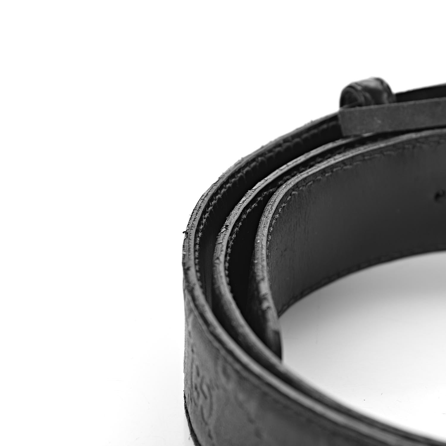 Gucci Guccissima Interlocking G Belt 100 40 Black 8 of 10