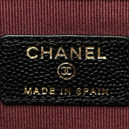 Chanel Caviar Quilted Medium Cosmetic Case Black 6 of 9