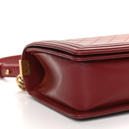 Chanel Lambskin Quilted New Medium Boy Flap Dark Red 8 of 9