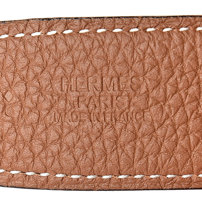 Hermes Box Togo 32mm H Belt 90 Black Gold 4 of 7