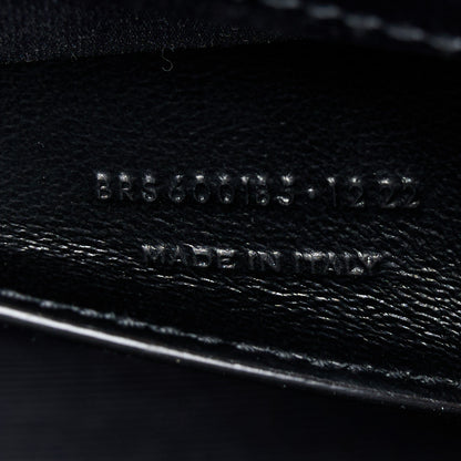 Saint Laurent Grain De Poudre Textured Mixed Matelasse Triquilt Medium Monogram Monochrome Satchel Black 8 of 11