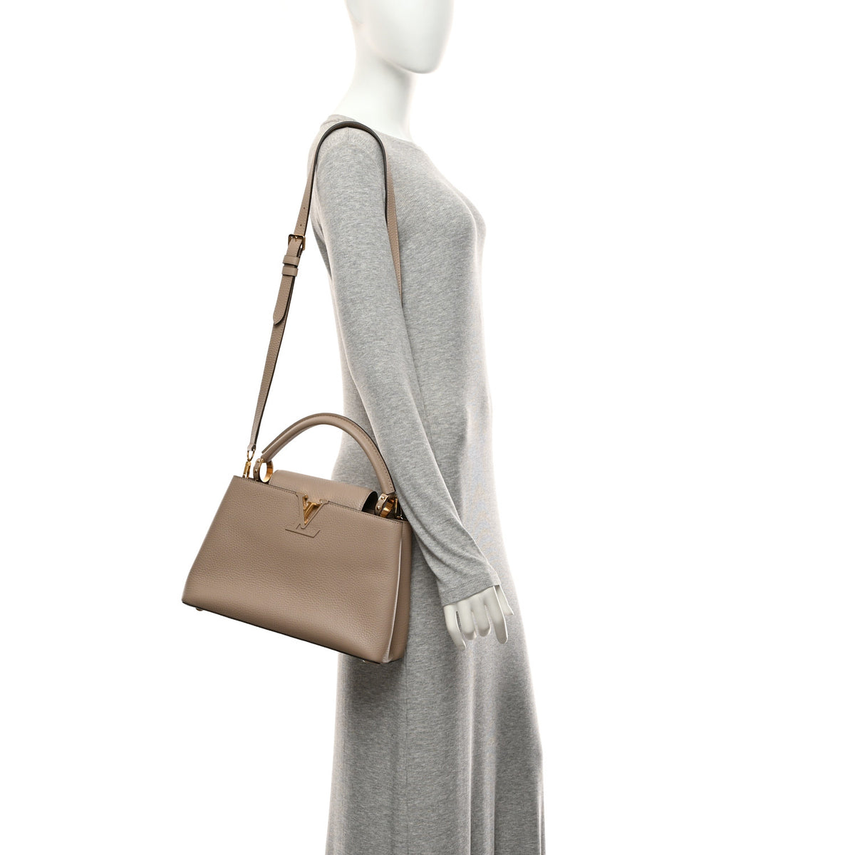 Louis Vuitton Taurillon Capucines PM Galet 2 of 10