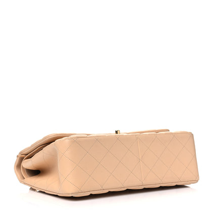 Chanel Lambskin Quilted Jumbo Double Flap Beige 3 of 10
