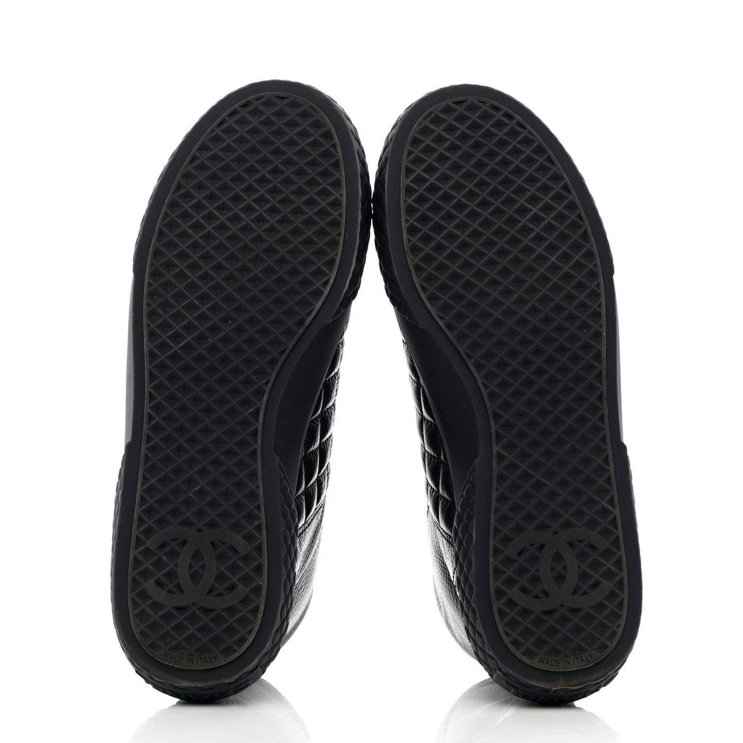 Calfskin High Top CC Sneakers 36.5 Black