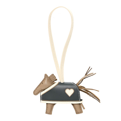 Hermes Milo Lambskin Grigri Rodeo Robeo Coeur Bag Charm PM Beige Marfa Craie Vert Mangrove 1 of 5