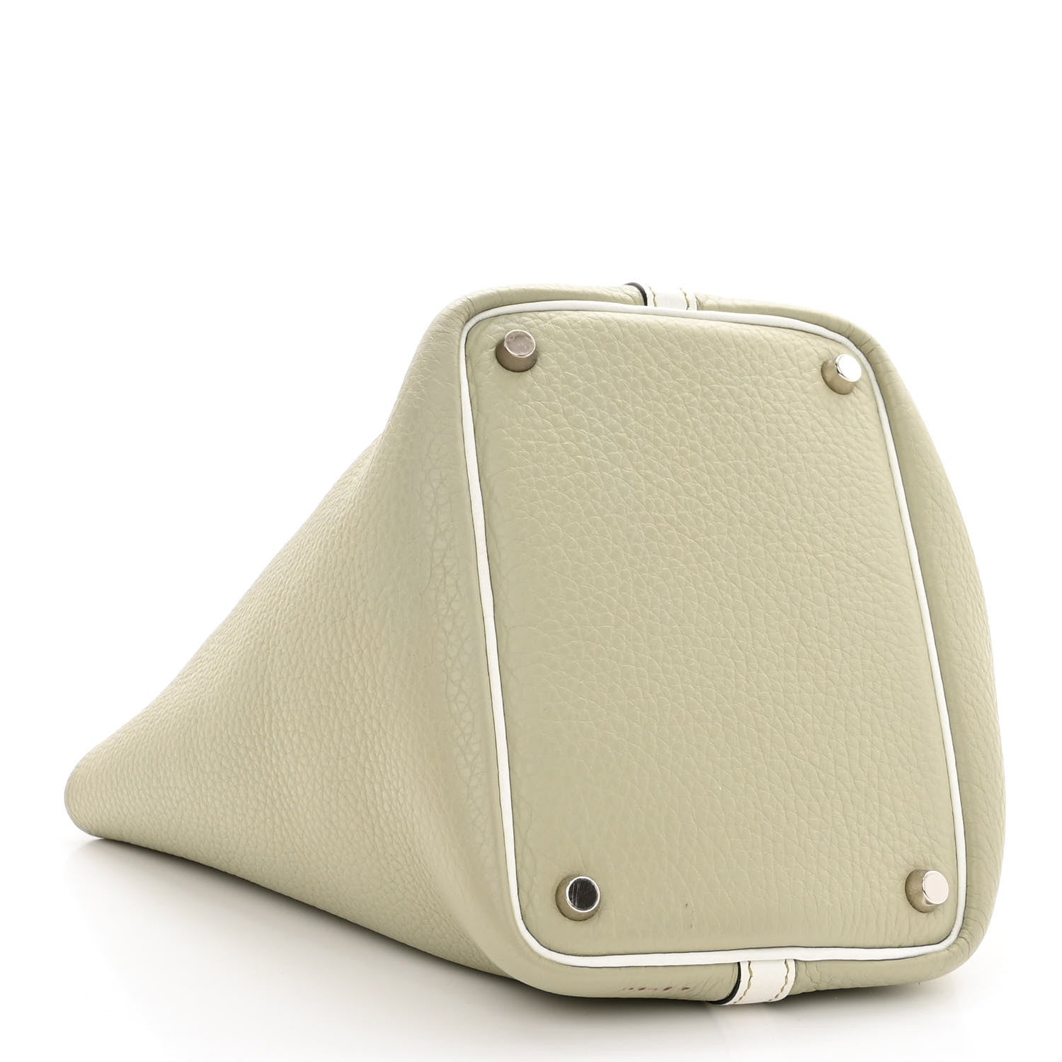 Hermes Taurillon Clemence Bi-Color Picotin 18 PM Sauge Craie 4 of 11