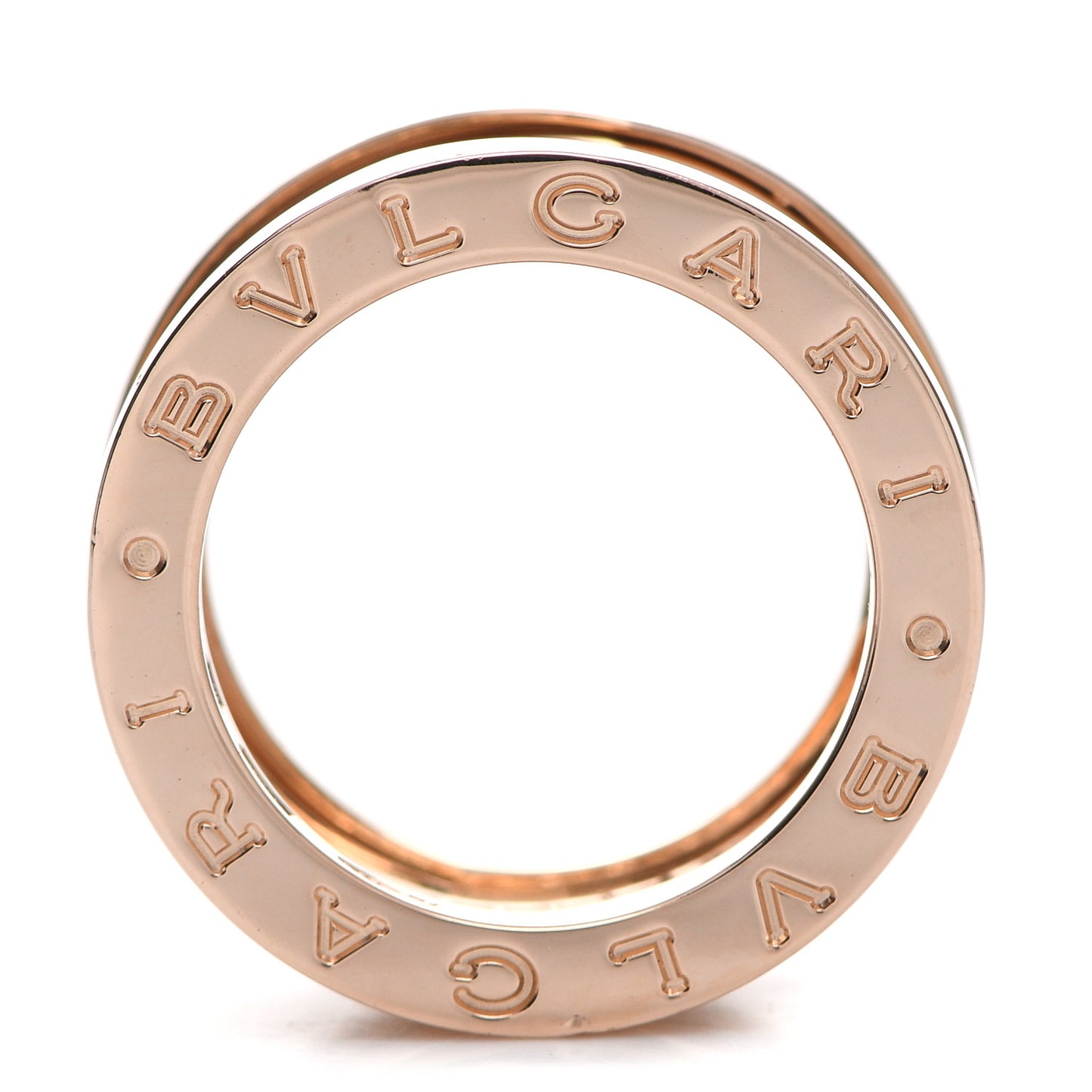18K Rose Gold Diamond Pave B.Zero1 Legend Ring 49 4.75