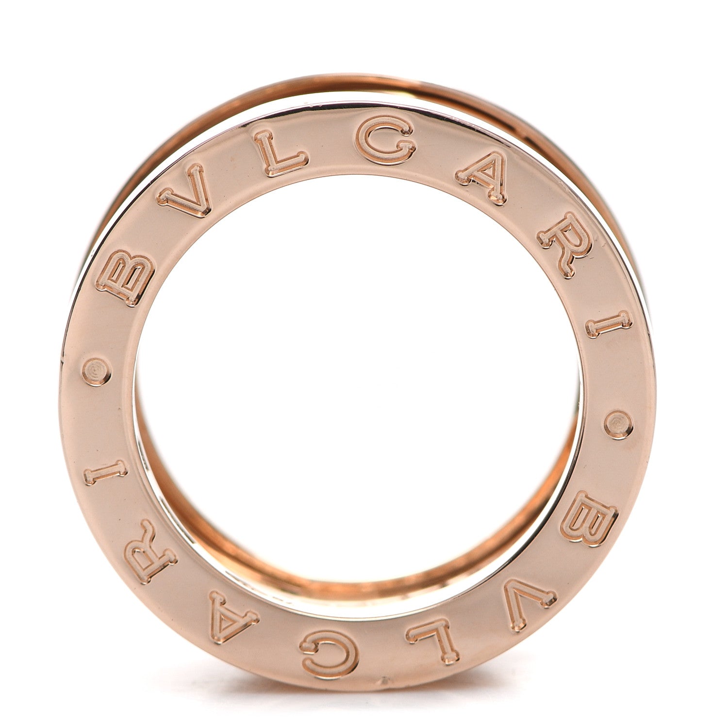 Bulgari 18K Rose Gold Diamond Pave B.Zero1 Legend Ring 49 4.75 7 of 9