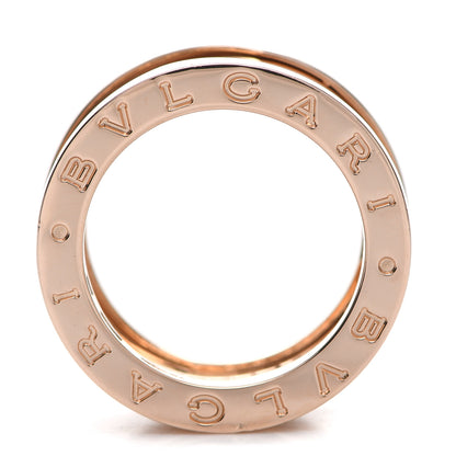 Bulgari 18K Rose Gold Diamond Pave B.Zero1 Legend Ring 49 4.75 7 of 9
