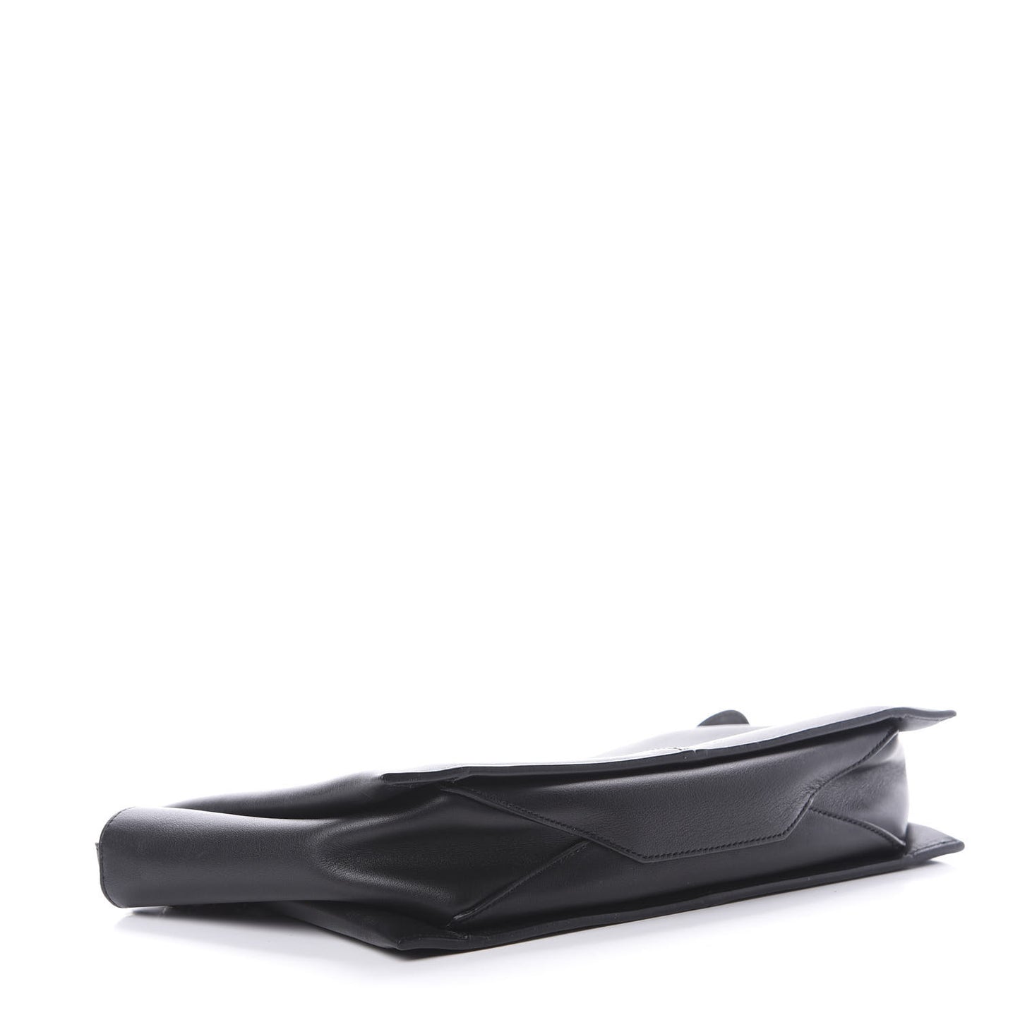 Supple Natural Calfskin Tri-Fold Clutch Black