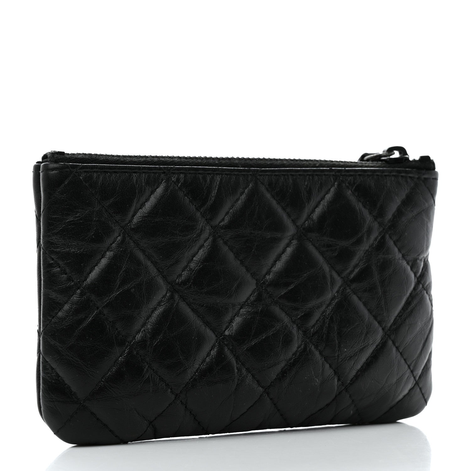 Chanel Aged Calfskin Quilted Small Reissue Cosmetic Case So Black 3 of 9