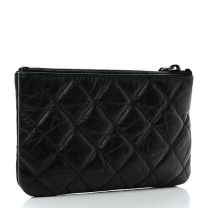 Chanel Aged Calfskin Quilted Small Reissue Cosmetic Case So Black 3 of 9