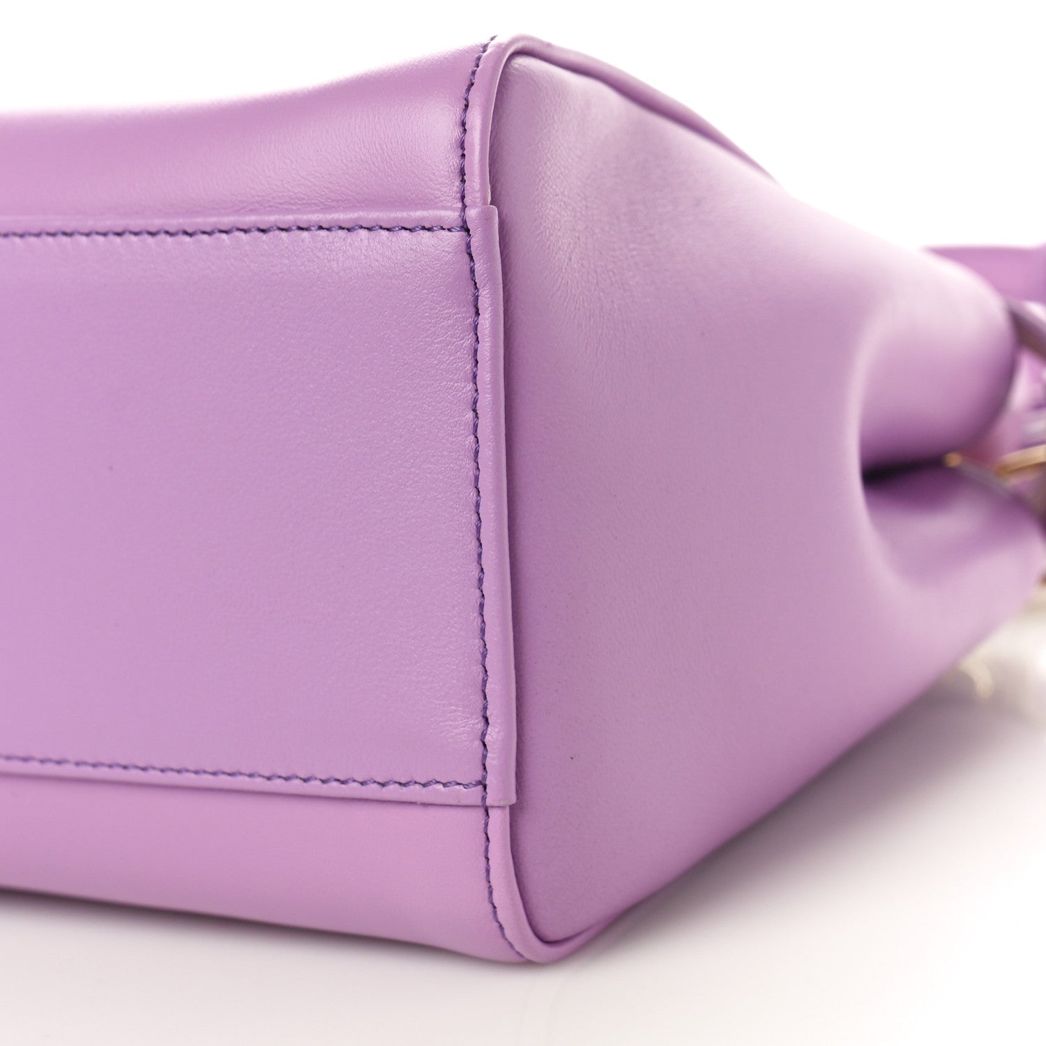 Fendi Nappa Stacked Bar Mini Peekaboo Iconic Satchel Violetta 9 of 10