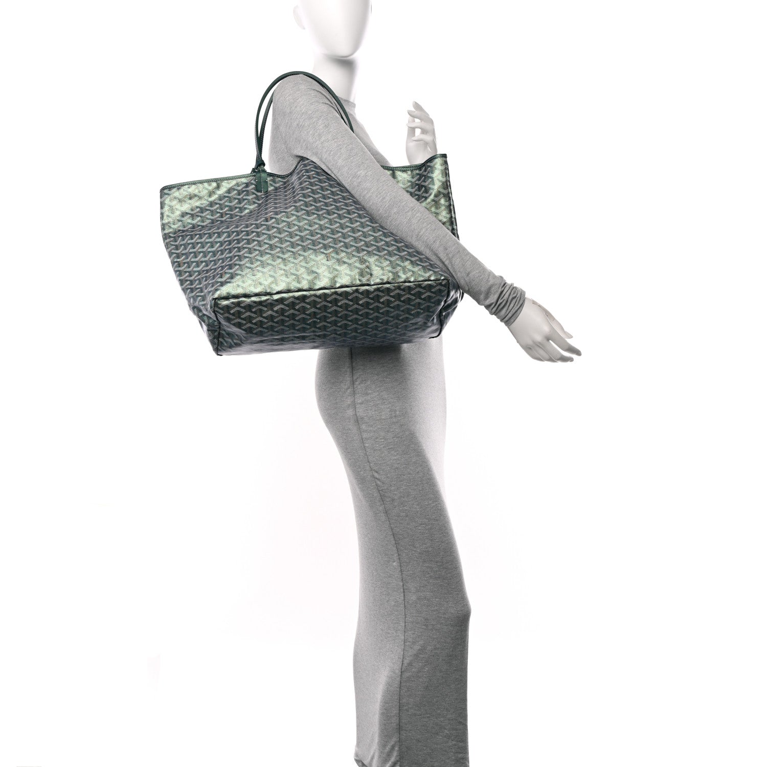 Goyard Iridescent Goyardine Saint Louis GM Pearly Green 2 of 11