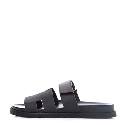 Hermes Epsom Mens Chypre Sandal 41 Black 1 of 15