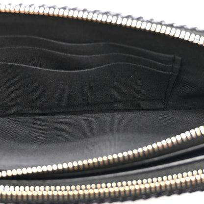 Chanel Lurex Straw Small Deauville Clutch With Chain Blue 5 of 14