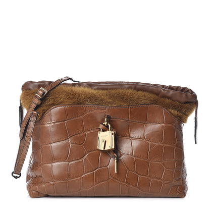 Burberry Alligator Mink Little Crush Bag Brown 1 of 15