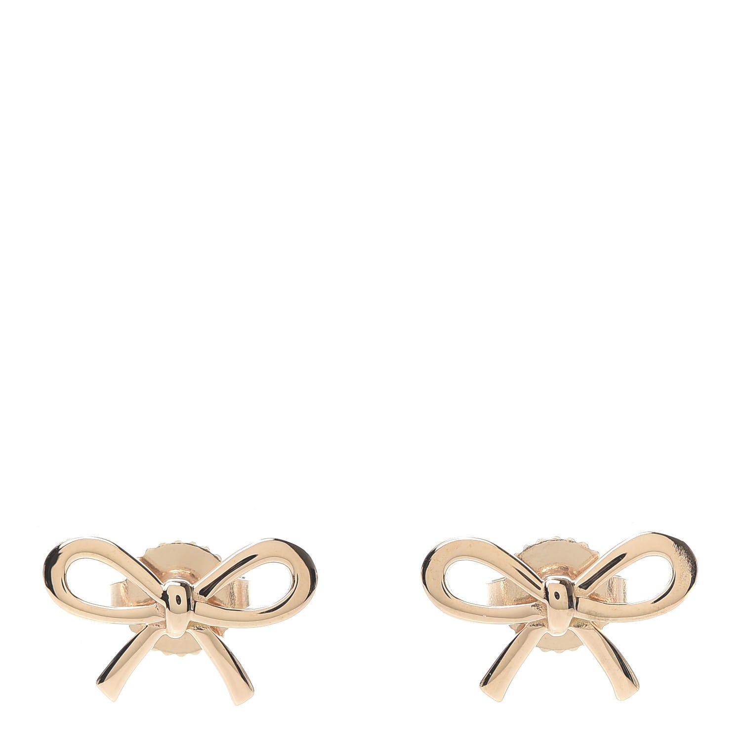 Tiffany 18K Rose Gold Bow Earrings 1 of 6