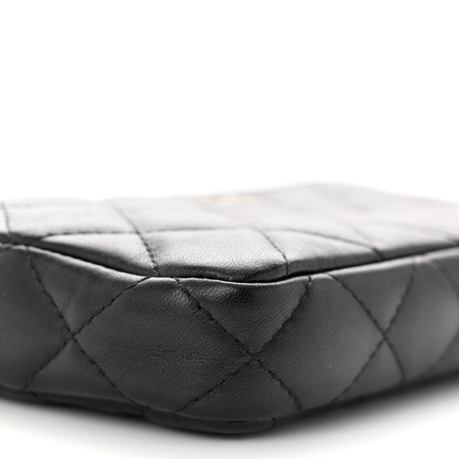 Chanel Lambskin Quilted Small Clutch With Chain Black 10 of 13