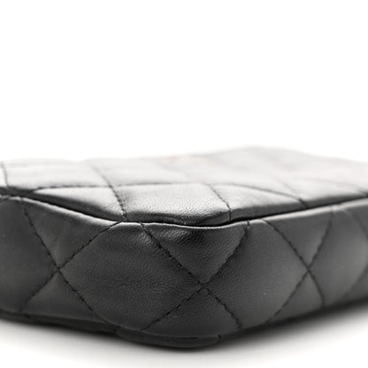 Chanel Lambskin Quilted Small Clutch With Chain Black 10 of 13